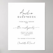 Audio Guestbook | Phone Message Guest Book Sign Poster (Voorkant)