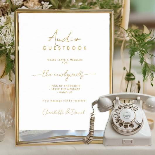 Audio Guestbook | Phone Message Guest Book Sign Poster