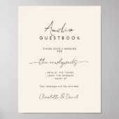 Audio Guestbook | Phone Message Guest Book Sign Poster (Voorkant)