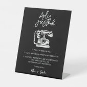 Audio Guestbook Wedding Sign Reclamebord Met Voetstuk (Voorkant)
