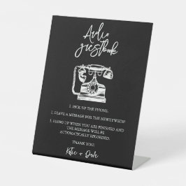 Audio Guestbook Wedding Sign Reclamebord Met Voetstuk