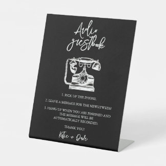 Audio Guestbook Wedding Sign Reclamebord Met Voetstuk