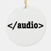 Audio HTML5 Code beëindigen Keramisch Ornament (Voorkant)
