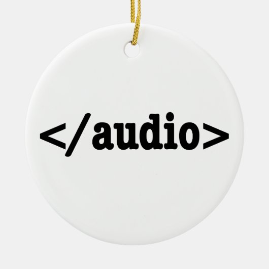 Audio HTML5 Code beëindigen Keramisch Ornament (Voorkant)