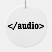 Audio HTML5 Code beëindigen Keramisch Ornament (Achterkant)