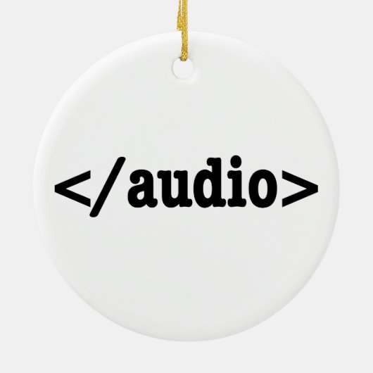 Audio HTML5 Code beëindigen Keramisch Ornament (Achterkant)
