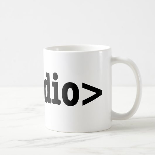 Audio HTML5 Code beëindigen Koffiemok (Rechts)