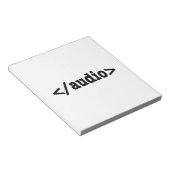 Audio HTML5 Code beëindigen Notitieblok (Schuin)