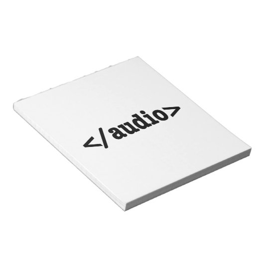 Audio HTML5 Code beëindigen Notitieblok (Schuin)