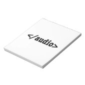 Audio HTML5 Code beëindigen Notitieblok (Linkerzijde)