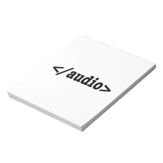 Audio HTML5 Code beëindigen Notitieblok (Linkerzijde)