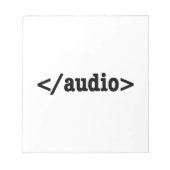 Audio HTML5 Code beëindigen Notitieblok (Voorkant)