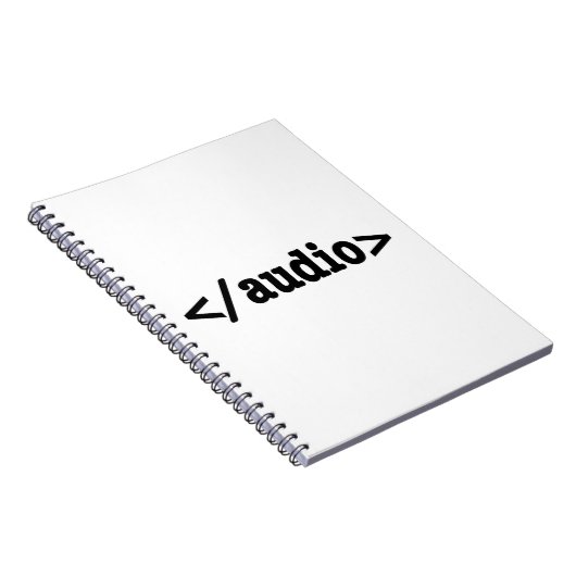 Audio HTML5 Code beëindigen Notitieboek (Rechterzijde)