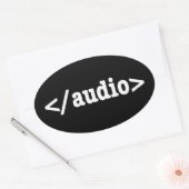Audio HTML5 Code beëindigen Ovale Sticker (Envelop)