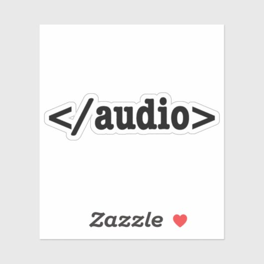 Audio HTML5 Code beëindigen Sticker (Vel)