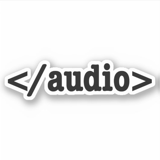 Audio HTML5 Code beëindigen Sticker (Voorkant)