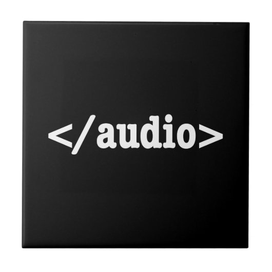 Audio HTML5 Code beëindigen Tegeltje (Voorkant)