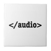 Audio HTML5 Code beëindigen Tegeltje (Voorkant)