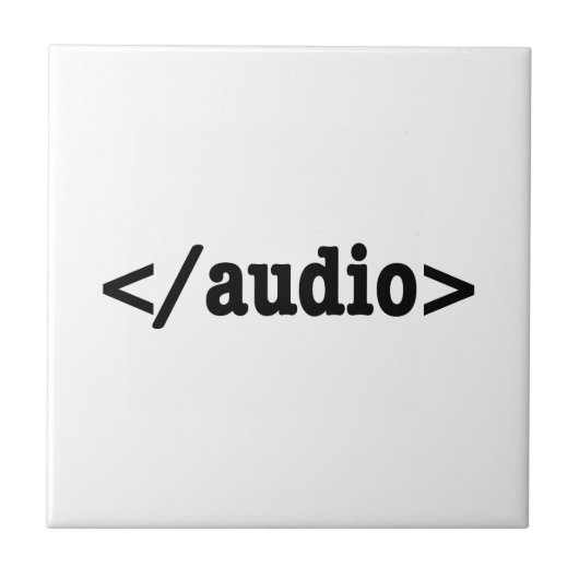 Audio HTML5 Code beëindigen Tegeltje (Voorkant)