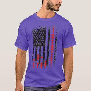 Audio Ingenieur Amerikaanse Vlag USA Ontwerp Voor T-shirt