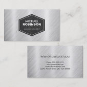 Audio-ingenieur - Silver Metallic look Visitekaartje (Voorkant / Achterkant)