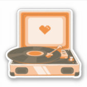  Audio LP Vinyl Record Player MAGNET Sticker (Voorkant)