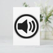 Audio-luidspreker Bedankkaart (Staand voorkant)