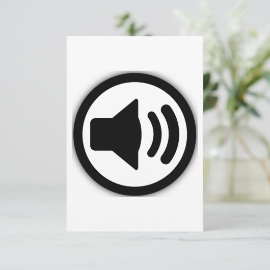 Audio-luidspreker Bedankkaart (Staand voorkant)