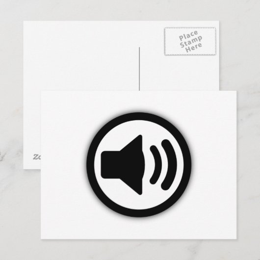 Audio-luidspreker Briefkaart (Voorkant / Achterkant)