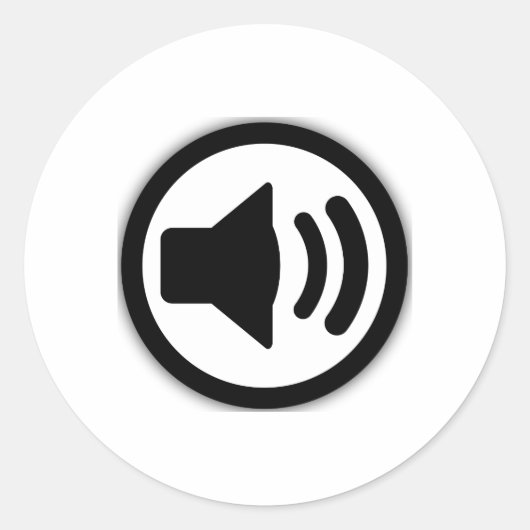 Audio-luidspreker Ronde Sticker (Voorkant)