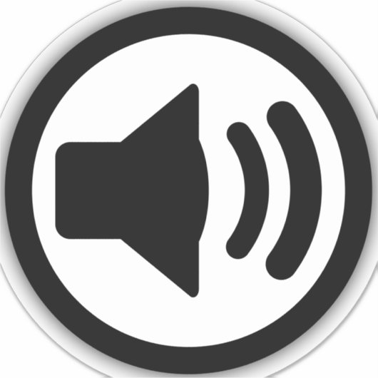 Audio-luidspreker Sticker (Voorkant)