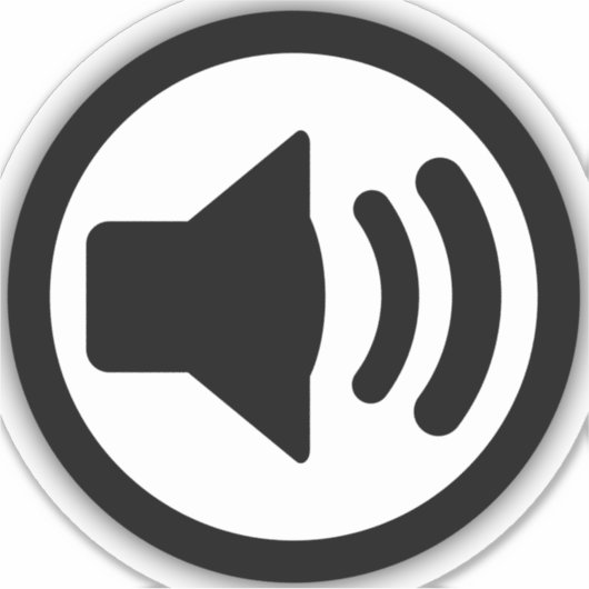 Audio-luidspreker Sticker (Voorkant)