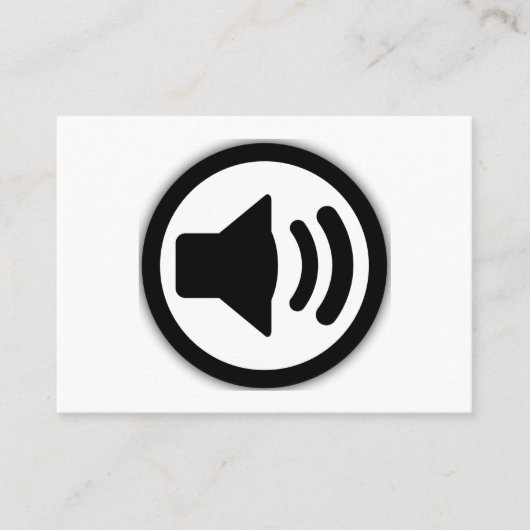 Audio-luidspreker Visitekaartje (Voorkant)