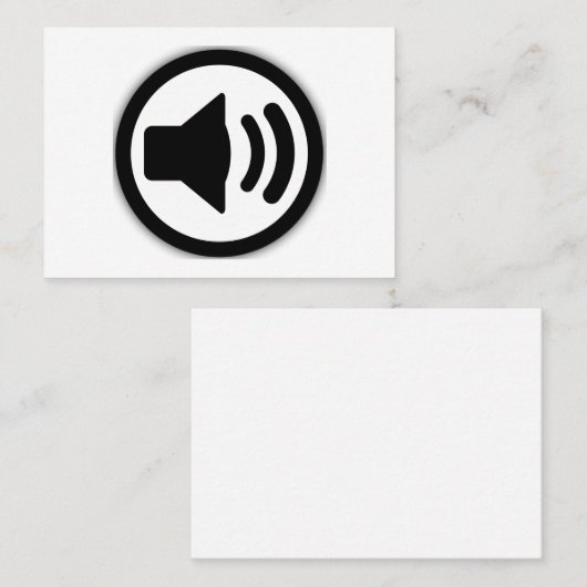 Audio-luidspreker Visitekaartje (Voorkant / Achterkant)