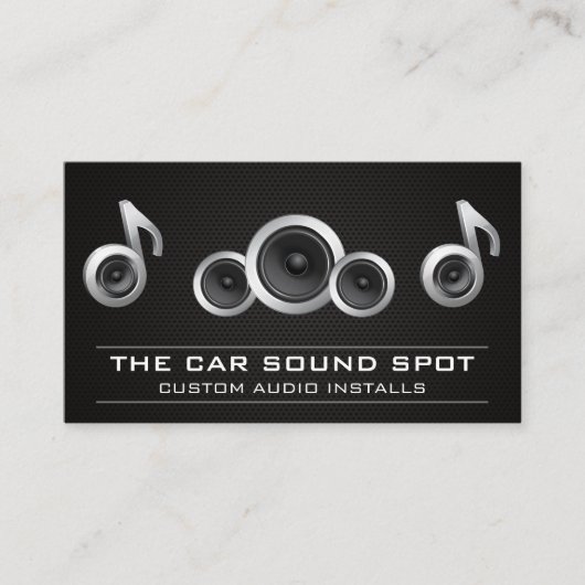 Audio-luidsprekersubwoofer | autogeluid visitekaartje (Voorkant)