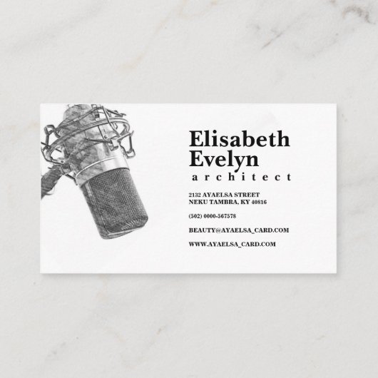 audio-microfoon g567 visitekaartje (Achterkant)