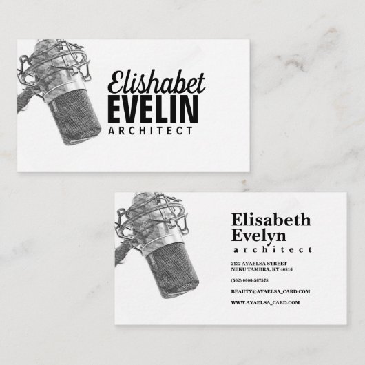 audio-microfoon g567 visitekaartje (Voorkant / Achterkant)