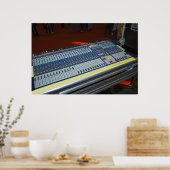 audio mixing console - sound board poster (Keuken)