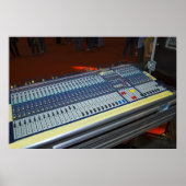 audio mixing console - sound board poster (Voorkant)