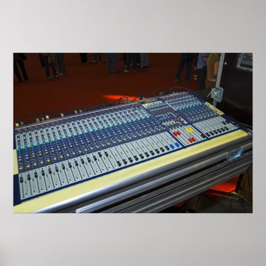 audio mixing console - sound board poster (Voorkant)