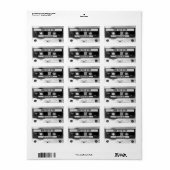 Audio Music Cassettebandje Bibliotheeklabels, gesc Etiket (Full Sheet)