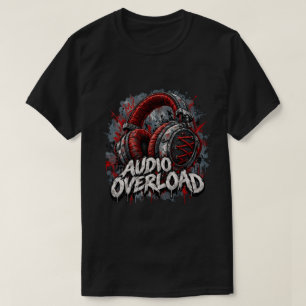 Audio Overload DJ Hoofdtelefoon T-shirt, Sneaker V T-shirt