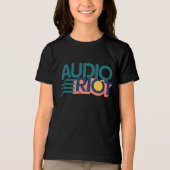 Audio Riot Jeugd Kinder Zwart T-shirt (Voorkant)
