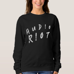 Audio Riot Lange Mouw Zwart Grunge (Vrouw) Trui