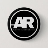 Audio Riot Logo Circle Pin Ronde Button 5,7 Cm (Voorkant)