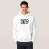 Audio Riot Wit Band Logo Hoodie (Voorkant volledig)