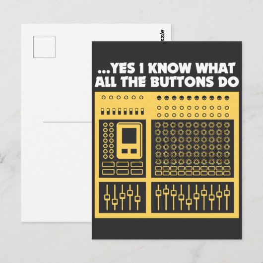 Audio Sound Engineer - Music DJ Platenspeler Briefkaart (Voorkant / Achterkant)