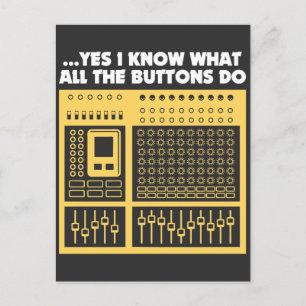 Audio Sound Engineer - Music DJ Platenspeler Briefkaart