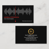 Audio Sound Wave Studio Engineer Visitekaartje (Voorkant / Achterkant)