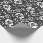 Audio-video dragers: divers naadloos patroon. cadeaupapier (Hoek)